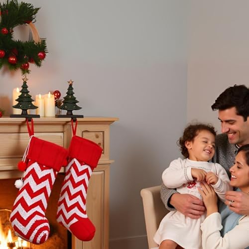 Christmas Stocking Hangers for Mantle Set 2, Metal Heavy Duty