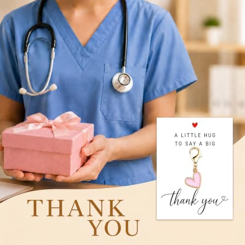30Pcs Pocket Hug Heart Keychain Bulk Thank You Gifts for Teachers