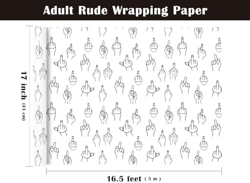WRAPAHOLIC Adult Wrapping Paper Roll - Mini Roll - 17 Inch x 16.5 Feet
