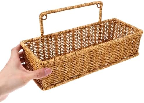 Woven Wall Hanging Storage Basket Bathroom Organizer Rustic with