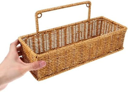 Woven Wall Hanging Storage Basket Bathroom Organizer Rustic with