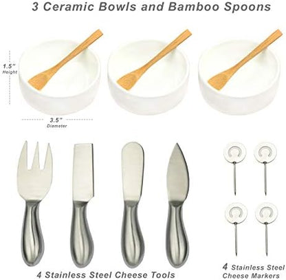 Picnic at Ascot Bamboo Cheese Board/Charcuterie Platter - Includes 3