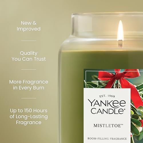 Yankee Candle Mistletoe Scented Candle, 22oz Large Jar