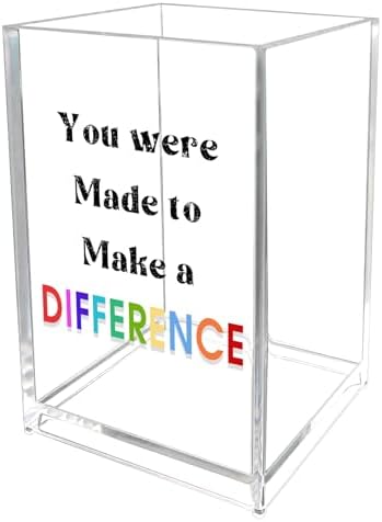 You Were Made To Make A Difference Acrylic Pen Holder Inspirational