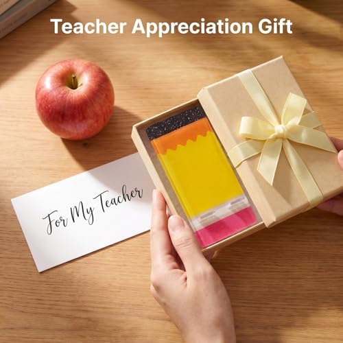 Sabary 4 Pcs Teacher Appreciation Gifts Pencil Acrylic Phone Stands