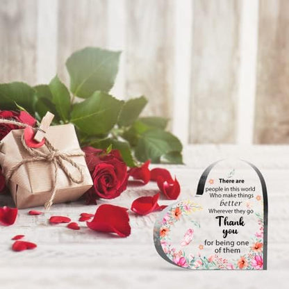 Appreciation Gifts for Women, Acrylic Heart Keepsake,Inspirational