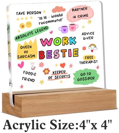 Work Bestie Gifts for Women, Funny Birthday Gifts for Friends