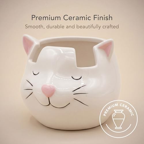 White Cat Eyewear Holder, Multi-Purpose Accessories for Makeup and