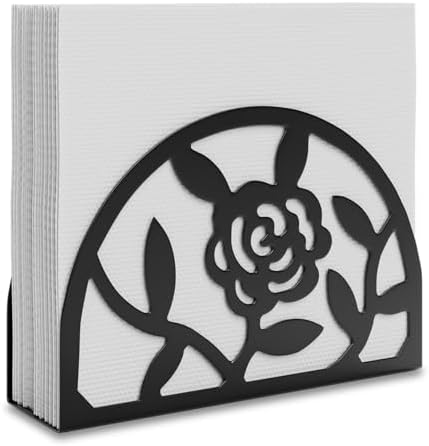 Epicano Napkin Holder for Table,Metal Rose Standing Napkin Holderfor