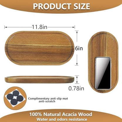 1 pcs Acacia Wood Tray 11.8×6 inch Boards Rustic Wooden Serving Trays