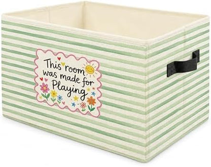 Play Room Storage Bins with Handles, Playroom Decor Essentials, This