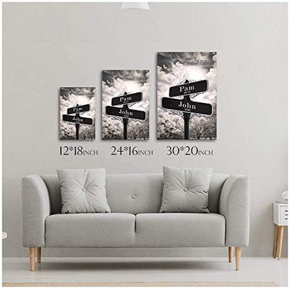 BOTTEGAARTS Lovers Crossroads Street Sign Art Unique Personalized