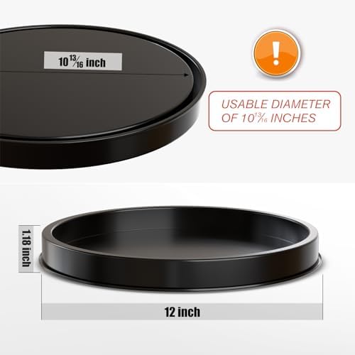 HGF Decorative Tray for Coffee Table, 12 Inch Lightweight Metal Round