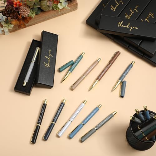 PerKoop 10 Sets Thank You Gifts, Appreciation Pens with Boxes for Men