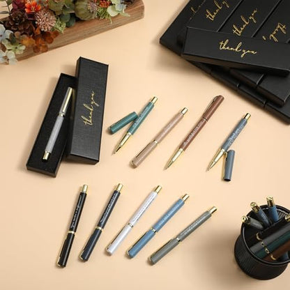 PerKoop 10 Sets Thank You Gifts, Appreciation Pens with Boxes for Men