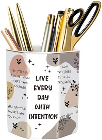 Cute Pen Holder for Desk, Ceramic Pencil Holder, Makeup Brush Holders