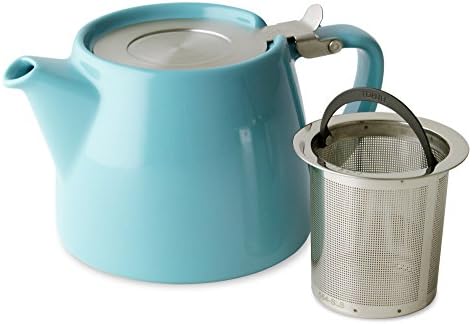 FORLIFE Stump Teapot with SLS Lid and Infuser, 18-Ounce, Turquoise