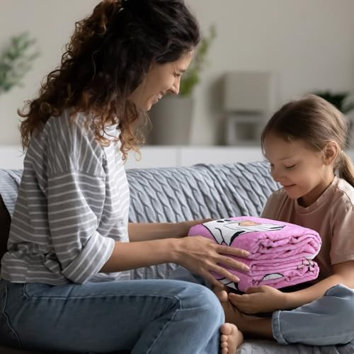 Pink Ghost Reader Blanket Halloween Reading Book Throw Blankets