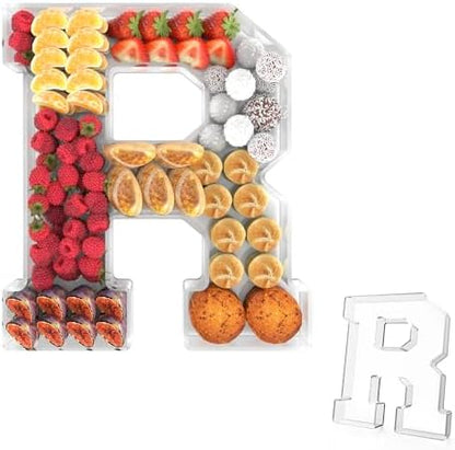 11" Acrylic Letter Charcuterie Tray,Fillable Alphabet & Number