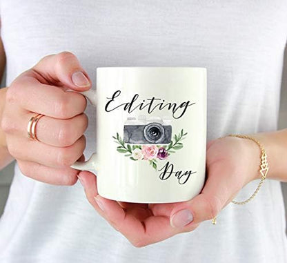 Andaz Press Photographer 11oz. Coffee Mug Gift, Editing Day, Camera