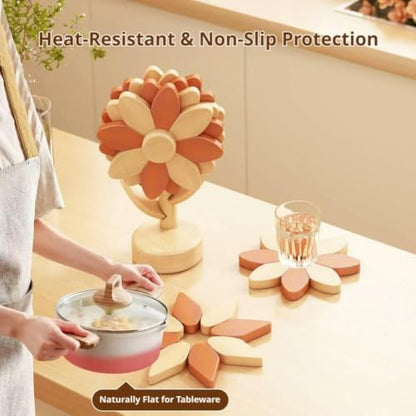 Sunflower Trivets for Hot Dishes & Pans,Xmas Housewarming Gifts New