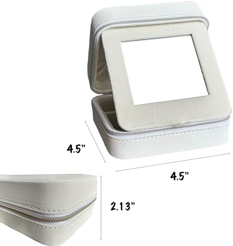 COLLECTIVE HOME - Travel Jewelry Case, Elegant Square Design with Gold