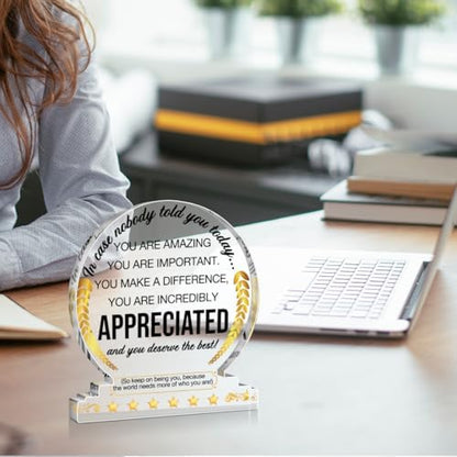 Appreciation Gifts Thank You Award Desk Decor for Coworkers Boss