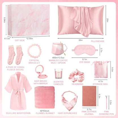 Twistover 16 Pcs Birthday Gifts for Women, Pink