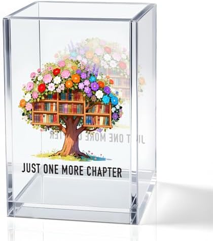 Just One More Chapter Tree of Life Acrylic Pencil Pen Holder Cup