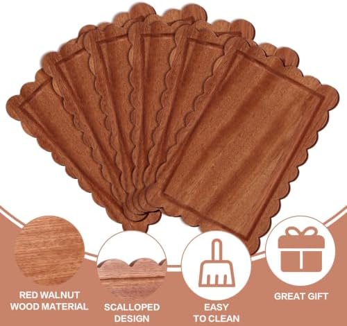 LemonRoad 6 Pcs Charcuterie Boards 12 x 8 Inch Serving Tray
