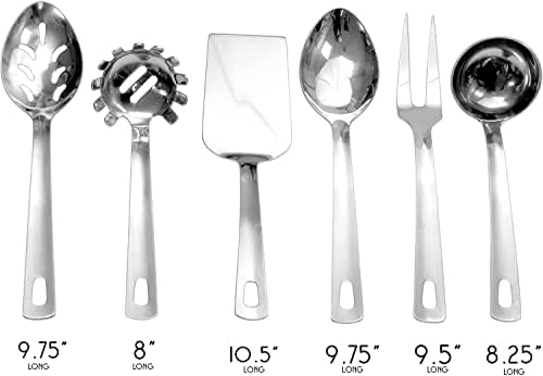 Darware Complete Serving Set (6-Piece, Silver); w/Pasta Server, Fork