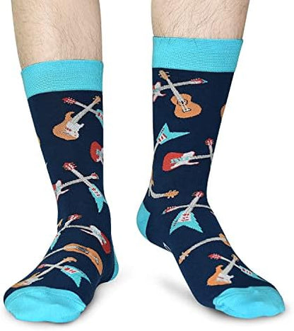 GOLIN Music Themed Party Gifts - Funny Saying Crew Socks for Musician