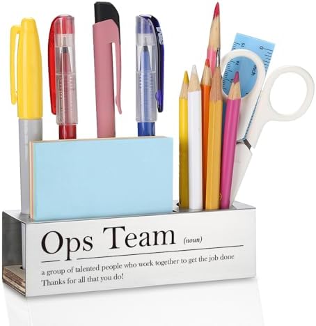 Ops Team Appreciation Gift Stainless Steel Desk Organizer Note Pad