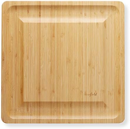 Casafield Bamboo Cheese Board Gift Set, Charcuterie Board Serving