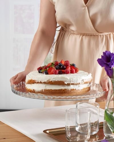 Glass Service Tray 12.75 inch, Large Cupcakes Dessert Appetizer Plate