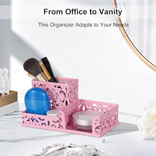EasyPAG Desk Organizer 3 Compartment Pen Holder for Desk Office