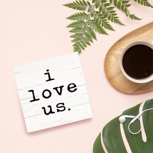 I Love Us Sign, Rustic Wooden Table Signs, Sweet Home Decor, Family