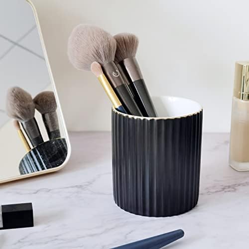 CROWNOS Pen Holder for Desk, Ceramic Pencil Cup Office Desk Organizer