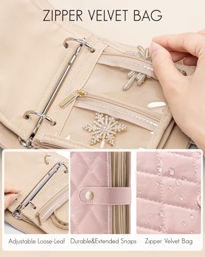 VLANDO Travel Jewelry Organizer Case,Gifts for Women,Portable Jewelry