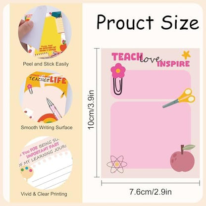Teacher Sticky Notes and Pens, Classroom Notepads for School and Work
