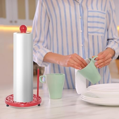 JOGREFUL Cast Iron Paper Towel Holder, Large Countertop Stand