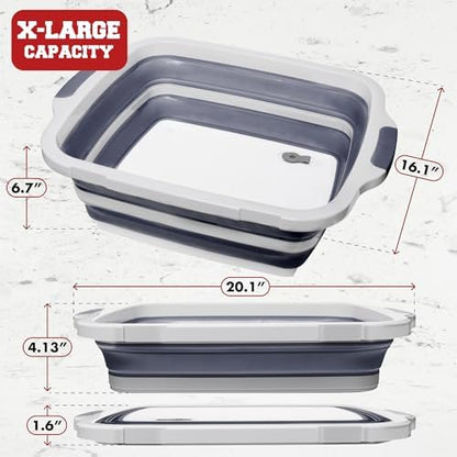 KITCHEN PERFECTION Collapsible XL Smoker & BBQ Prep Tub with Locking