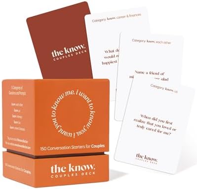 The Know Collection Couples Deck, 150 Thoughtful Conversation Starters