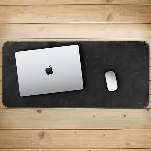 Londo Top Grain Leather Extended Mouse Pad – Large Desk Mat for Office