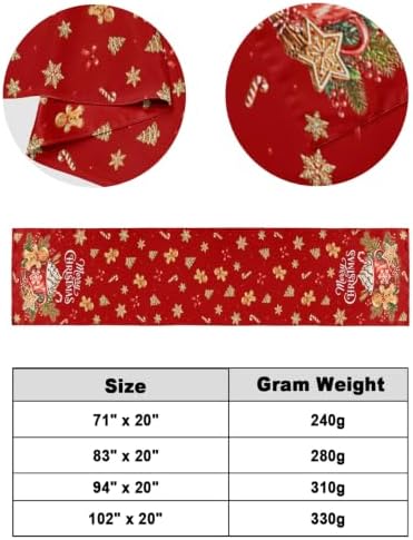 Bed Runner for Twin Size Beds, Merry Christmas Decorative Bed Runners