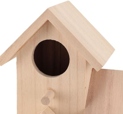 Wooden Birdhouse Charming Bird Shelter for Garden, Sturdy Cedar Wood
