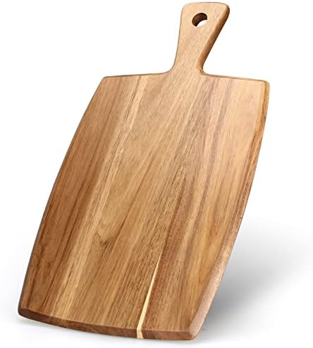 Acacia Wood Chopping Cutting Board Kitchen with Handle Charcuterie