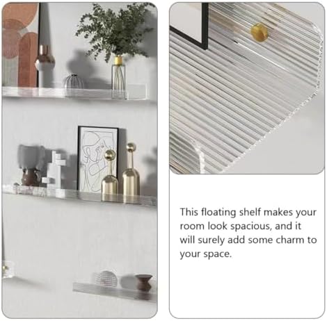 Acrylic Floating Wall Shelf Display Ledge for Bedroom Kitchen Decor