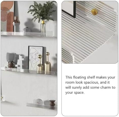 Acrylic Floating Wall Shelf Display Ledge for Bedroom Kitchen Decor