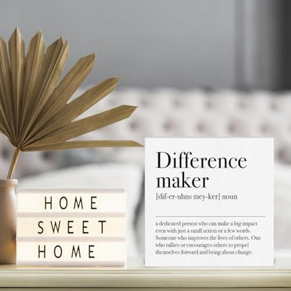 YYDS Difference Maker Definition Decorative Wooden Box Sign Coworker
